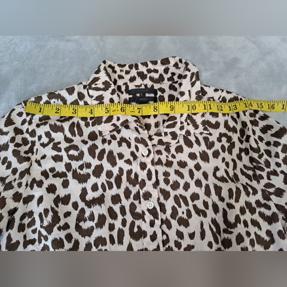J. Crew Leopard Print Button Down Shirt - Black and White - Picture 15 of 16